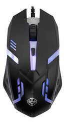 Mouse Gamer TGT GM25, Rainbow, 2400DPI, 4 Botoes, Preto, TGT-GM25-BL01