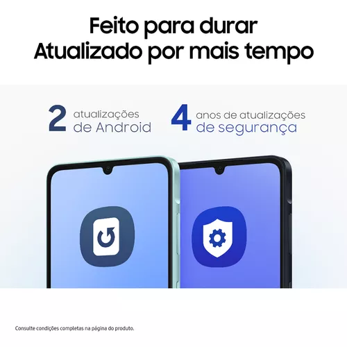 Smartphone Samsung Galaxy A06 4G 128GB 4GB RAM Dual Chip Câmera Traseira 50+2MP Frontal 8MP Tela 6,7" Azul Escuro