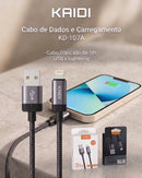 Cabo Carregador Iphone USB-Lightning Kaidi KD-107A