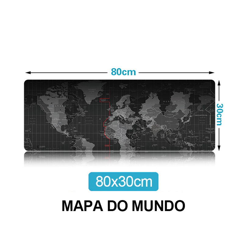 Mouse Pad Gamer Mapa Razer Camuflado Grande 80x30