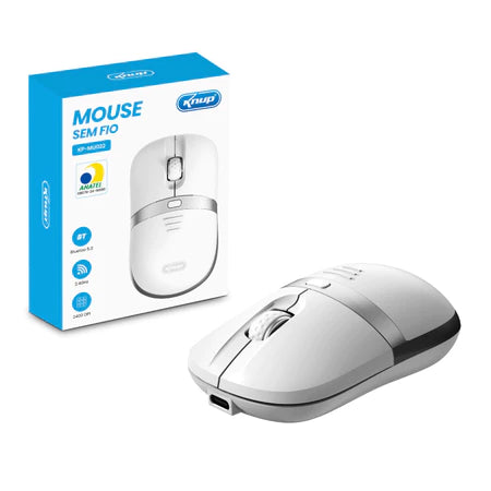 Mouse Sem Fio Bluetooth 5.0 2400 DPI Tipo C Knup KP-MU022