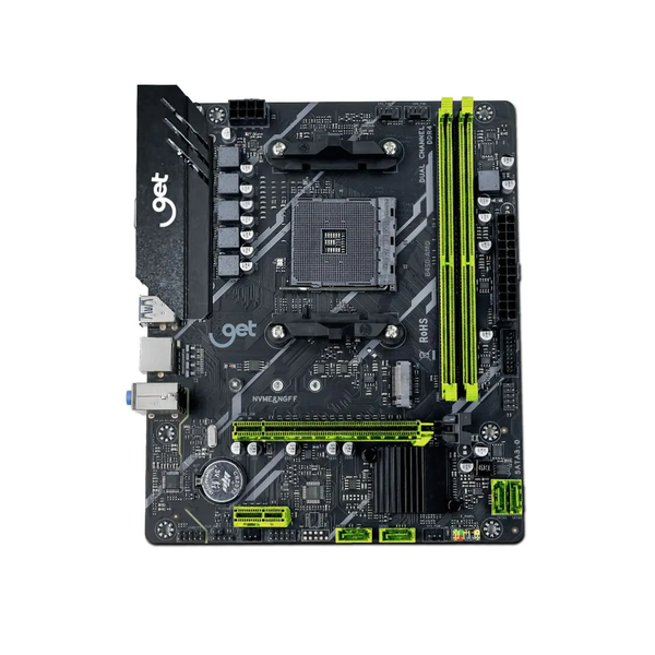 Placa-Mãe Get AM4 Gaming B450S DDR4, 64GB, Suporta AMD Ryzen até 5° geração, SATA III, M.2