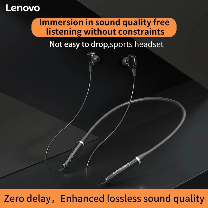 Original Lenovo XE05 XE05pro neckband bluetooth headset Pure stereo sports running IPX5 waterproof and sweatproof