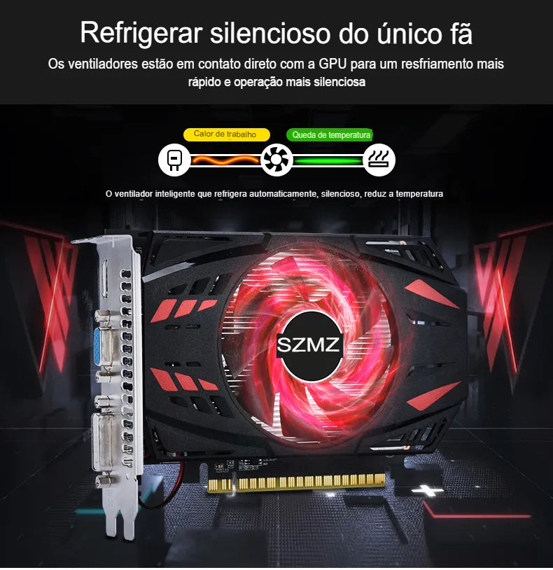 Placa de Vídeo SZMZ GT 730 4gb Placa Gráfica Nvidia GT730 GPU