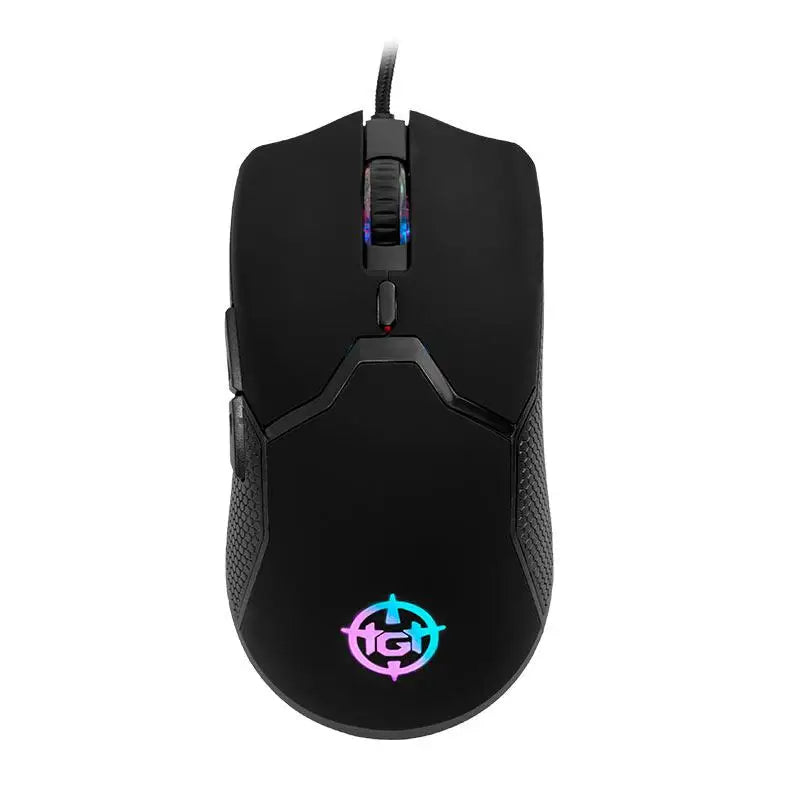 Mouse Gamer TGT Bizon S Rainbow RGB 8400DPI 6 Botoes Black TGT-BIZ-S-RBW