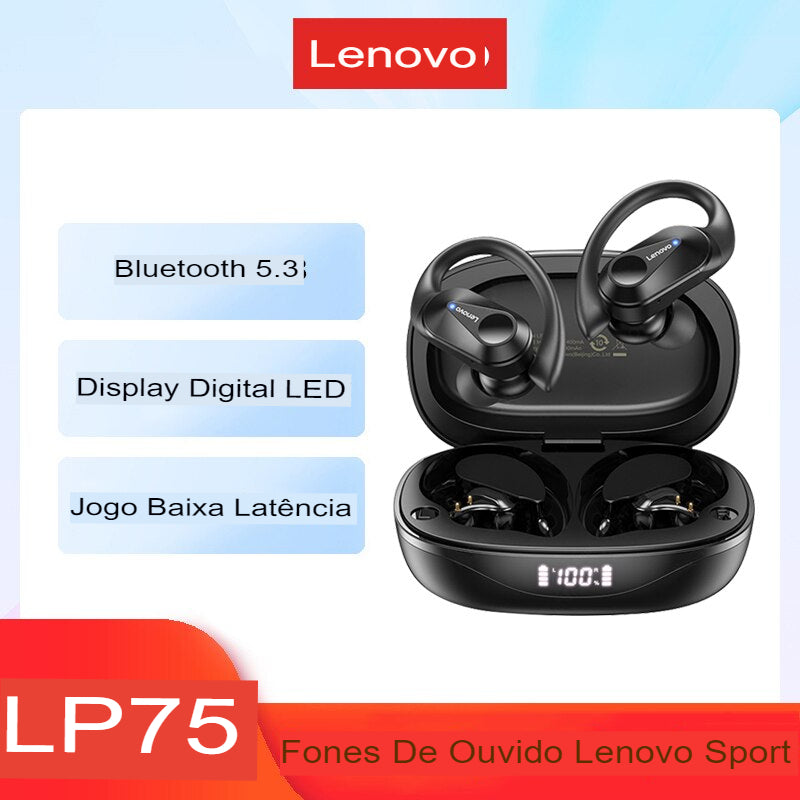 Fone de ouvido bluetooth Lenovo LP75