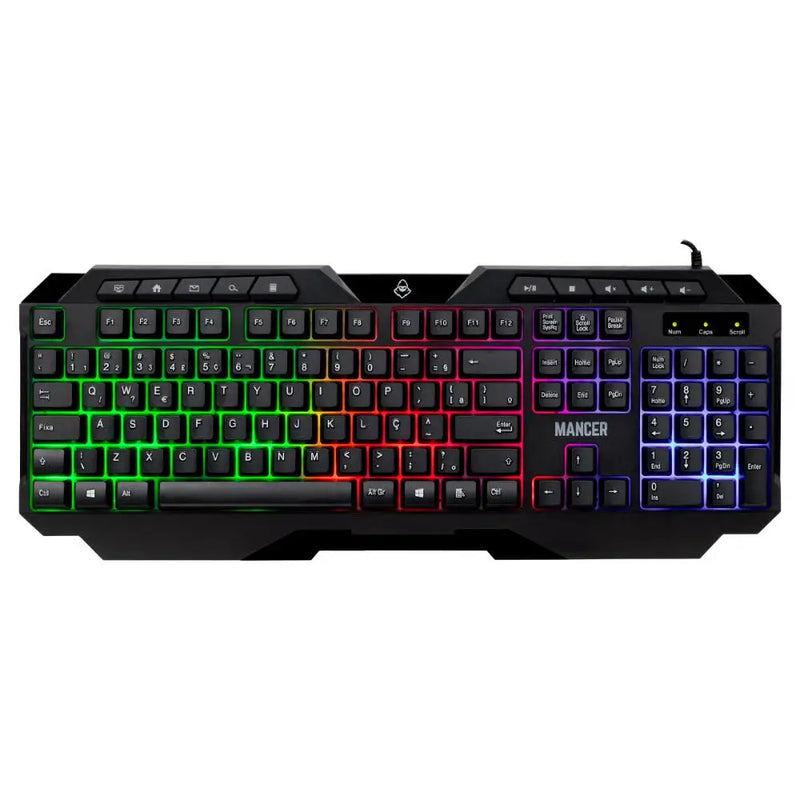 Kit Teclado e Mouse Gamer mancer Krinus, Rainbow< teclado ABNT2, Mouse 3600DPI, MCR-KRS-RBW01