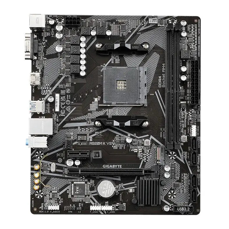 Placa Mae Gigabyte A520M K V2, DDR4, Socket AMD AM4, M-ATX, Chipset AMD A520, A520M-K-V2