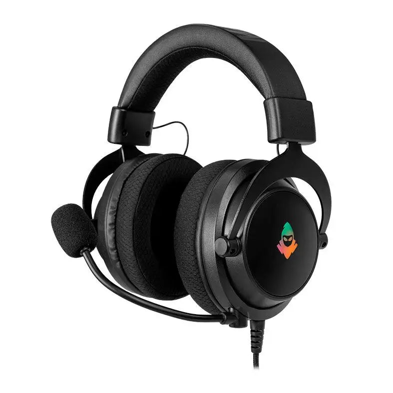 Mancer Aura Gamer Headset, RGB Drivers 50mm, Black, MCR-AUR-RGB01