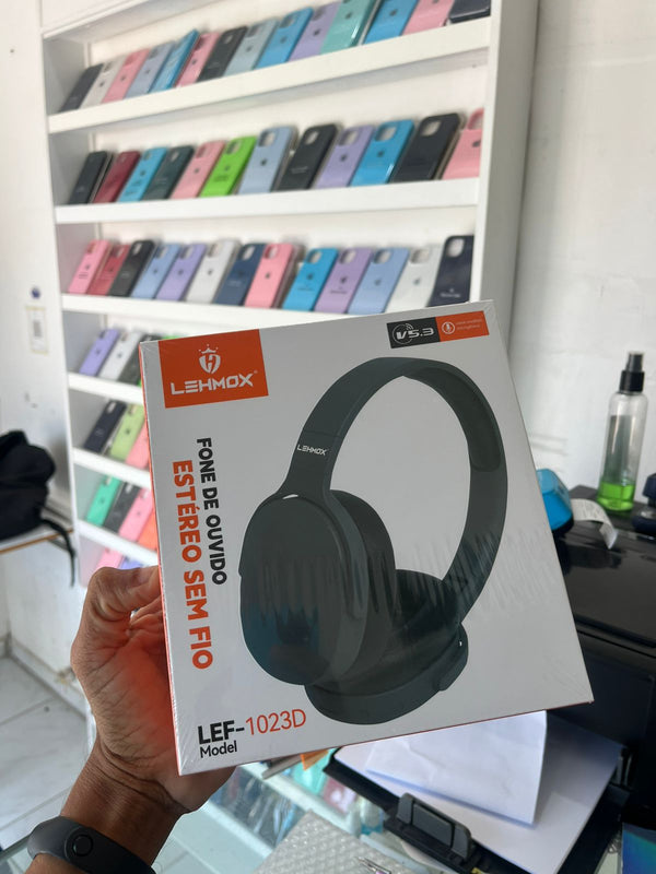 Fone Bluetooth sem Fio Headphone 5.3 Lehmox LEF-1023 Bateria de Longa Duração e Som de Qualidade