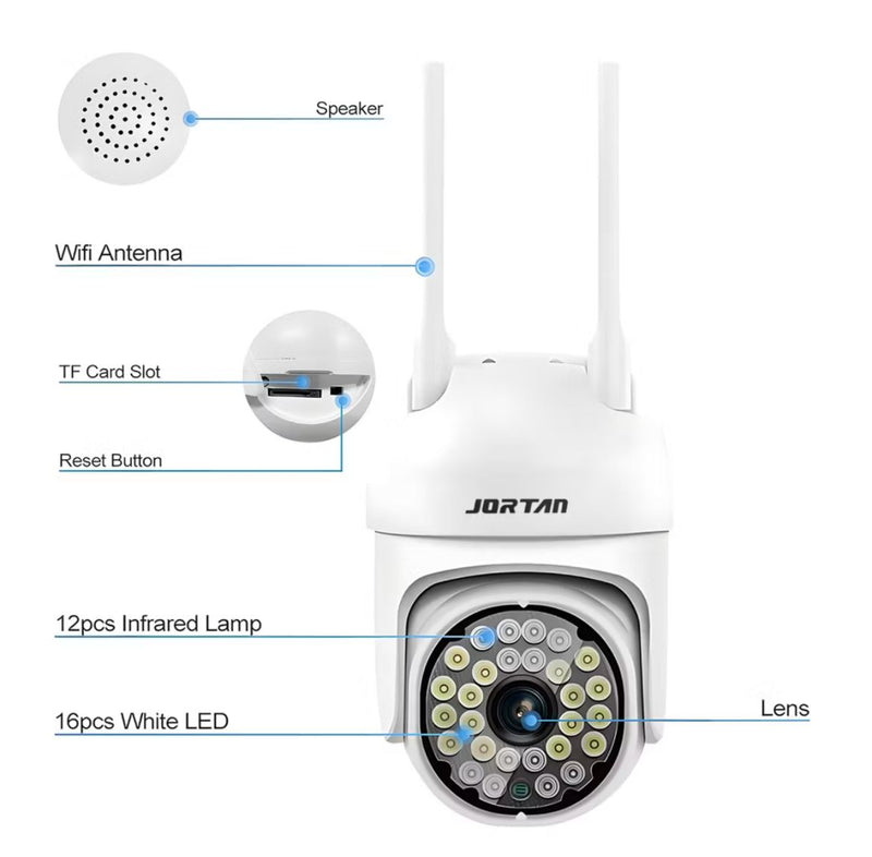 Câmera WIFI - IP66 à prova d'água com alarme IR 28 LED Wifi HD Dual Volt Motion Sensor