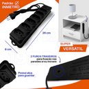 Filtro de linha régua com 6 tomadas tri polar 10 amperes com fusível