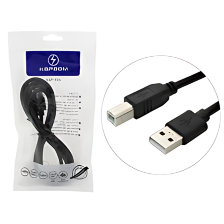 Cabo Impressora 1.5m Scanner Emborrachado Hp Canon Epson
