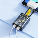Carregador de banco de potência transparente portátil de 10.000mAh com cabo de carregamento integrado-DX180e portátil de 10.000mAh com cabo de carregamento integrado-DX180