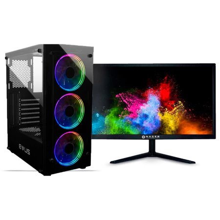 Computador Gamer Amd Ryzen 5 4600G - 16GB - 480GB - Monitor 23"