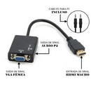 HD Cabo Conversor HDMI Para VGA Exbom CC-HVA100 Com 1 Unidade/2 Unidades Ou 3 Unidades (ALR)
