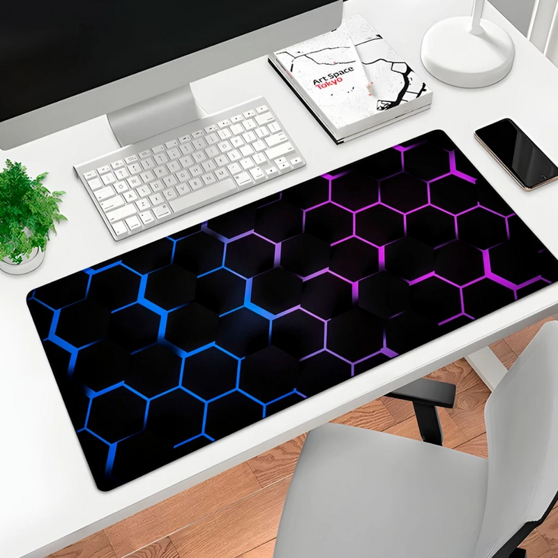 MousePad Gamer 70X35 Borda Costurada Tapete Estampado Geométrico 4736