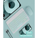 Kit Teclado Mouse Bluetooth Sem Fio Design Moderno Destinado a PC iPad Tablet e Notebook