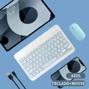 Kit Teclado Mouse Bluetooth Sem Fio Design Moderno Destinado a PC iPad Tablet e Notebook