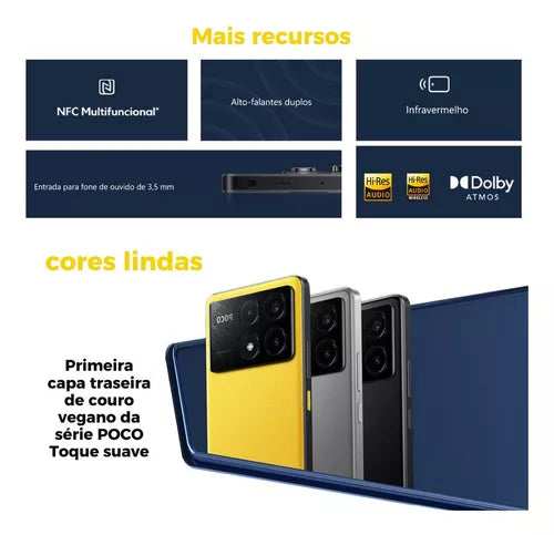 Xiaomi Pocophone Poco X6 Pro 5G Dual SIM 512 GB Preto 12 GB RAM