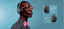 Headphone Get Go Bluetooth 12 Horas De Reprodução Microfone Embutido Controle De Volume E Músicas Haste Ajustável Conchas Acústicas