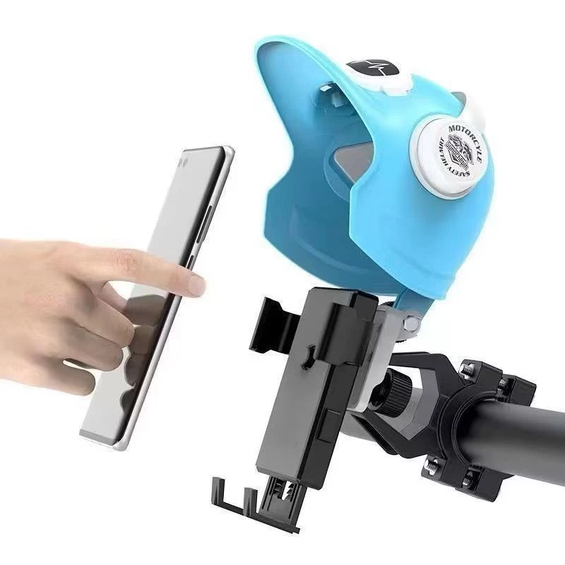 Suporte Para Telefone Celular De Motocicleta Com Capacete E Navegação De Bicicleta À Prova D'água--BM